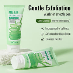 Aloe Vera Sparkling Peeling Gel for Gentle Exfoliation and Deep Cleansing