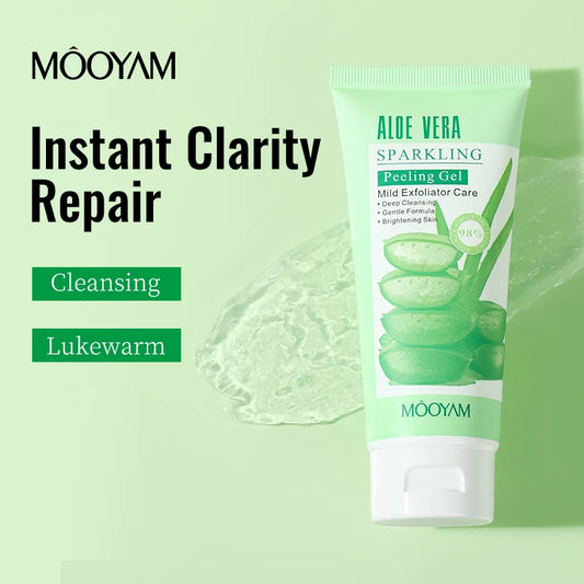 Aloe Vera Sparkling Peeling Gel for Gentle Exfoliation and Deep Cleansing
