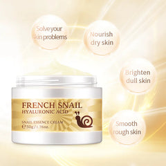 Snail Face Cream with Hyaluronic Acid for Firming and Nourishment
