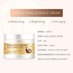 Snail Face Cream with Hyaluronic Acid for Firming and Nourishment
